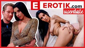 Watch Nelly Kent's natural black hair bounce as she begs for more in POV