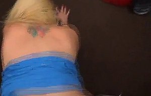 Blonde rikki rumor bent over for black dick doggystyle