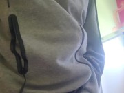 Jacking off and cumming before work
