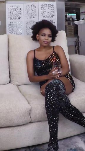 Ebony MILF Rides Big White Cock Deep In POV Casting Session   Clip 1