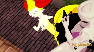 Pokemon Hentai - Fennekin is Fucked by Mewtwo