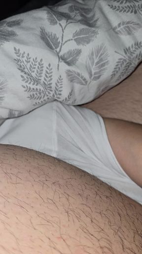 Naughty step sister grabs step brother dick under his panties giving him a new handjob