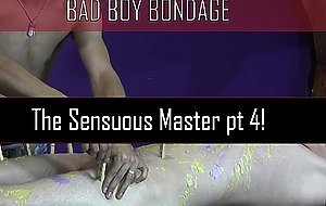 Thomas White is bound gagged and covered in wax