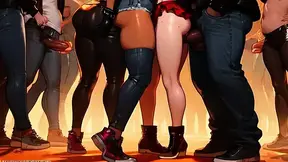 Big Titty Goth Girlfriend Gets BBC'd At Concert In A Mosh Pit