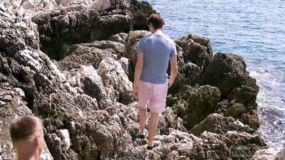 Young Love: A Gay Porn Video about a Romantic Escape with Two Young Studs in France