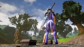futa draenei fucks a girl s ass next to a lake - warcraft porn parody