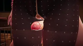 Nylon-Clad Sexy Teacher Rino: 3D Animation - Thighjob Fetish Big Dick, Close-Up Pussy Views in Parallel Plank Pose, Creampie