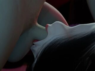 Nexus 3 Neon dreams. Cyberpunk sex with busty brunette. Extreme deepthroat