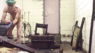 My manager asked me to chop up an aged forklift with an oxyacetylene torch. He made me do it bare