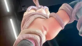 Pink-Haired Beauty Bound by Tentacles in Dark Fantasy Hentai Thriller