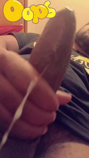 Young black dick cumming shooting a nice warm load