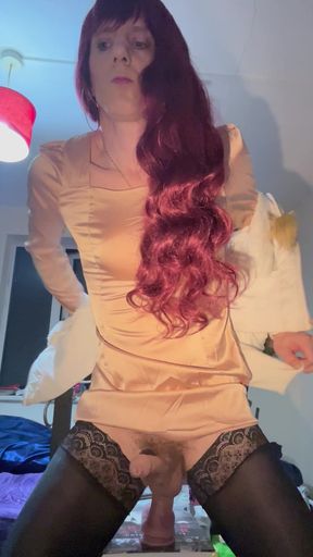 Jess Silk Rides Dildo