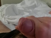 Jerking off on business trip at the ferry room
