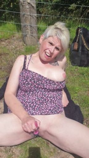 Toying To Orgasm Outdoors