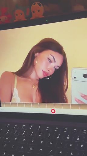Amateur with big tits shows off her ass