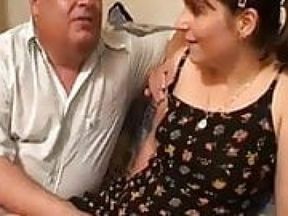 Young french girl with 3 old pervert