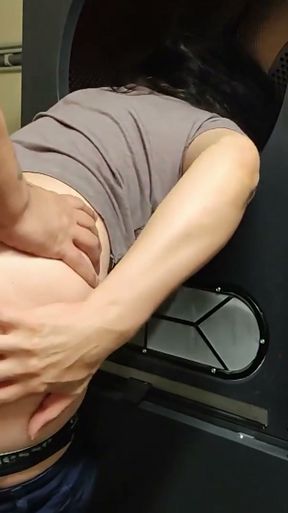 Caught my Stepmom she tries to put clothes in the washing machine - Hot Ass MILF Housewife Fucking and Creampied   Clip 1