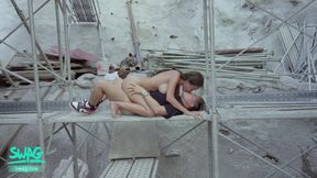 Fucking at a Construction Site-gangbanged by the Workers