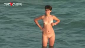 voyeur beach sex tape - she begs for facial load but receives total body blast