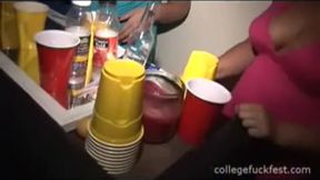 Watch this kinky college chick get pounded doggy-style & take a cum facial