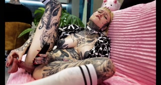 My cuckold husband ignores me while i play with a BIG WHITE COCK right behind him