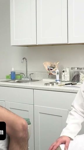 Doctor Tapes - Perv Doctor Pounds Inexperienced Patient And Makes Him Cum While Riding His Cock   Clip 1