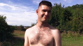 POV hairy outdoor anal with Denny and Matej