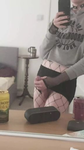 Naughty femboy masturbates for fun