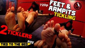 Tickling feet POV: Ticklish Bambi Restrained and Tickled by 2 Merciless Ticklers | Tickle Domination 720p