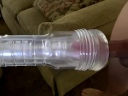 Afternoon fleshlight swollen cock milking