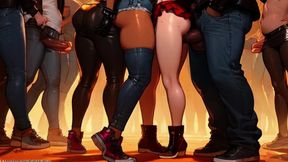 Big Titty Goth Girlfriend Gets BBC'd At Concert In A Mosh Pit