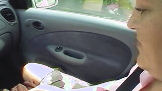 Gorgeous Beauty blonde German bimbo finger fucked her snatch into the vehicle