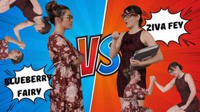 Ziva Fey - Secretary Arm Wrestle VS  Blueberry Fairy