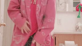 Pink robe Bathroom Peeper MP4