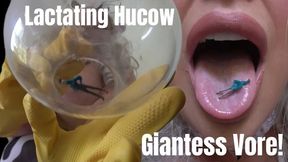 LACTATING HUCOW GIANTESS SQUIRTS YOU WITH MILK! (VORE)