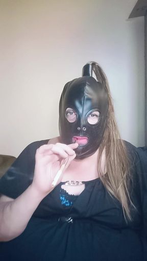 BBW TV Stephanie-nicole Smokes a Cigarette in a Silver Holder