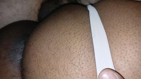 Black Slut Fucked by Big Cock Tattooed Curved Penis