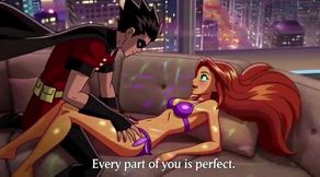 STARFIRE &amp; ROBIN STEAMY PENTHOUSE ROMANCE - Hot 3D Anime Couple