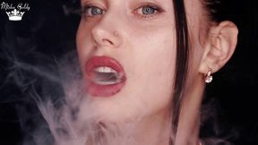 Hookah smoking and lipstick fetish