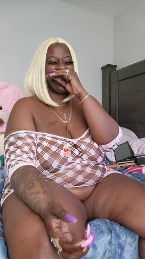 Inside my pussy & on top of my clit