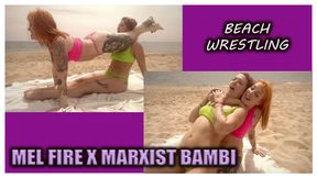 Mel Fire X Marxist Bambi: Beach wrestling