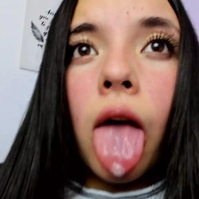 Young Colombian girl becomes a nymphomaniac thirsty for pleasure and enjoys showing off how slutty she is