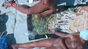 beach whore sucks boyfriend deep then passes cum in hot kiss