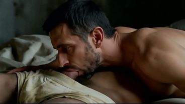 Sakis, the horny, hairy, old, Greek farmer is visited by another tourist and listens to a story about cock sucking of an old man - AI Generated