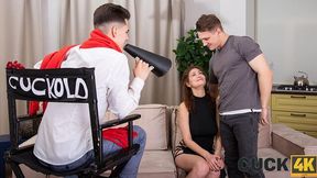 Hard FMM double penetration with a bitchy brunette Princess Lili