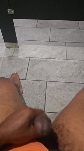 Gym Stroking Tease