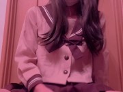 女装 子 Crossdresser 手コキオナニーでたくさん出しちゃいます♡ handjob