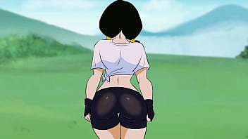Videl entrenando con Gohan