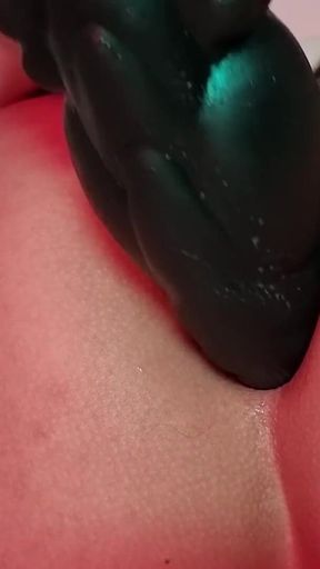 Orgasm with Huge Anal Dildo