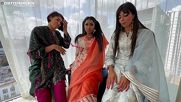 Three Desi Bhabis gone wild